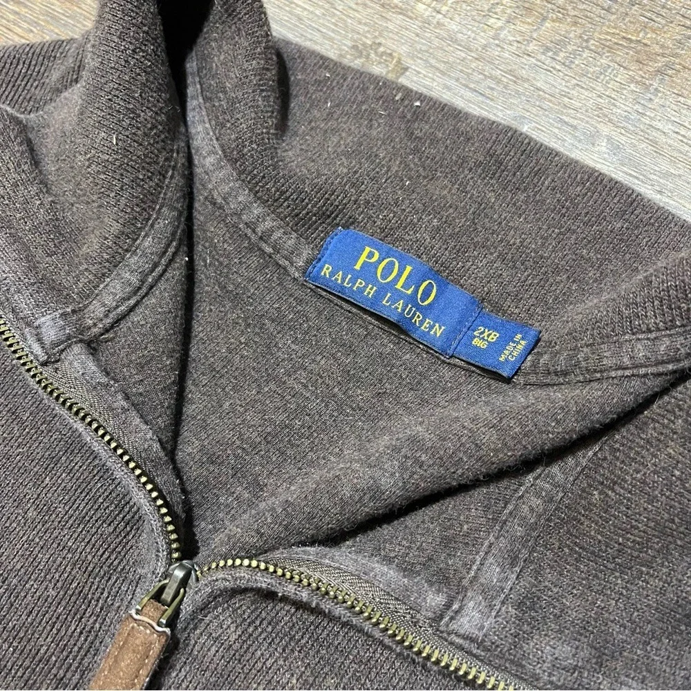 Polo Ralph Lauren‎ Dark Brown Quarter-Zip Sweater